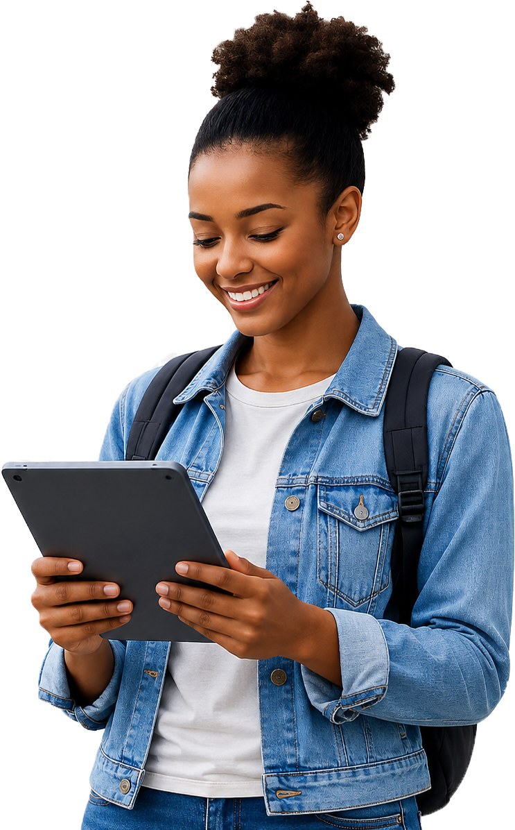 Student using Course Connect